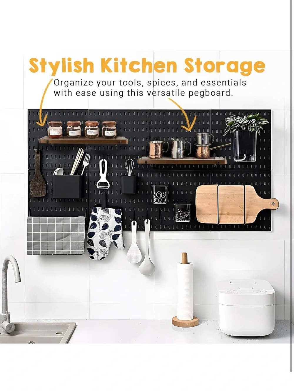 Sempoma 2-Pak Pegboard Shelves In Walnut w/ Mounting Hardware/Instructions